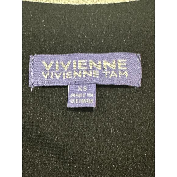 Vivienne Tam Sz XS Abstract Scoop Neck Shift Mini Dress Lined Artsy Flowy Modern - Picture 3 of 10